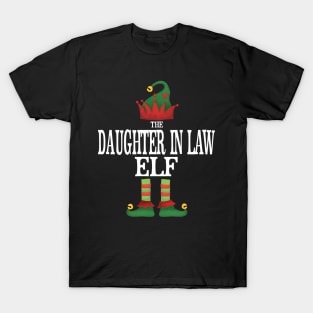 Daughter In Law Elf Matching Family Group Christmas Party Pajamas T-Shirt